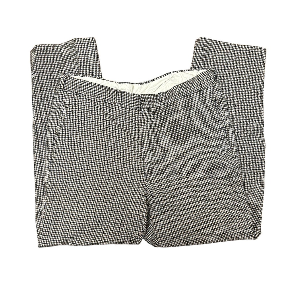True Vintage 1950s Multicolor Houndstooth Wool Trousers‎ Pants 32x26.5